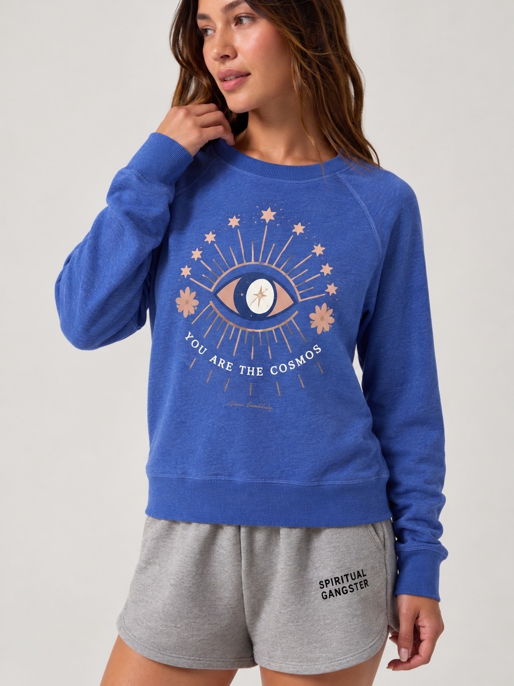 Spiritual Gangster "You Are The Cosmos" Old School Pullove Eye Blue Small
